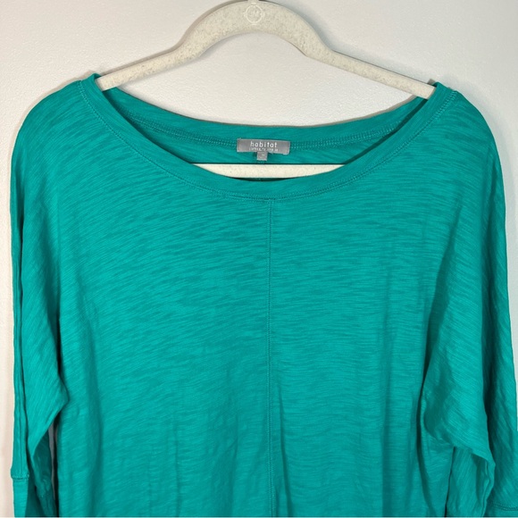 Habitat Turquoise Cotton Slub Oversized Tunic Top with Pockets Women’s Size M - Picture 4 of 11